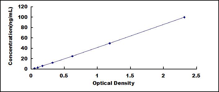 Typical Standard Curve for CKM ELISA (Sandwich)