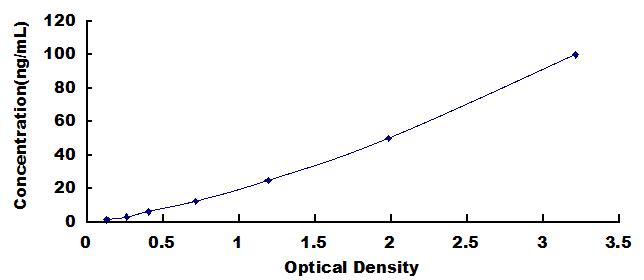 Typical Standard Curve for CKM ELISA (Sandwich)